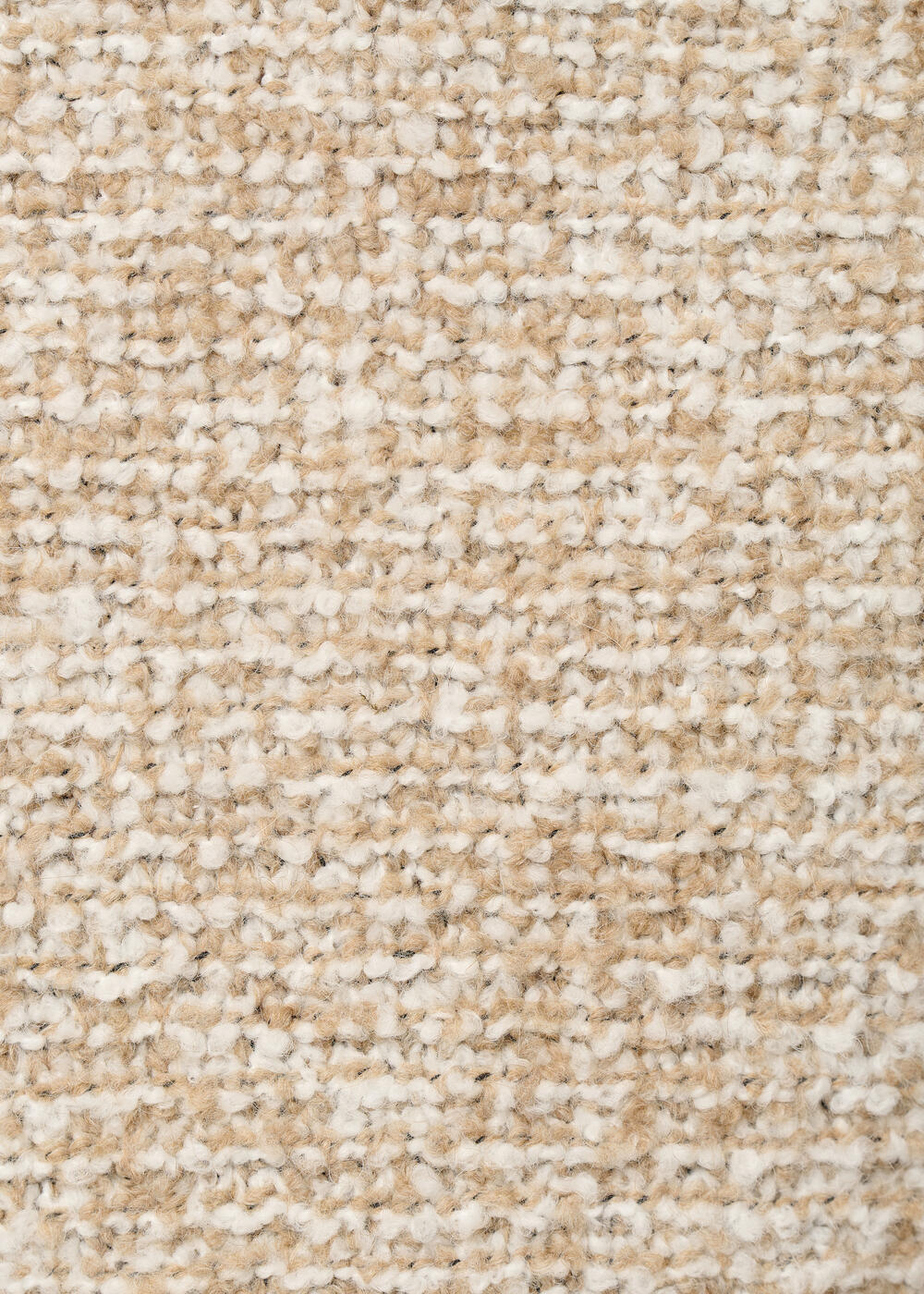Pull droit beige en maille bicolore – Image 3