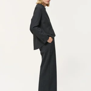 Veste trapèze gris foncé à imprimé chevrons