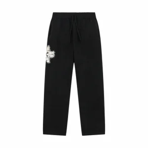 Pantalon de jogging en maille fluffy monogramme signature noir - Précommande