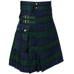 Kilt Écossais Vert Et Bleu