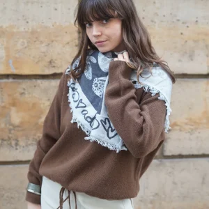 Foulard Bandana Lana Coeur Ciel