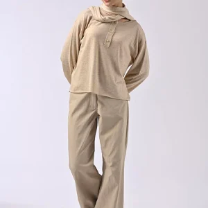 Pull écharpe Manu Beige