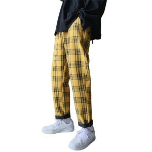 Pantalon Écossais Homme Jaune