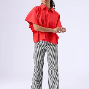 Chemise loose Salomé rouge