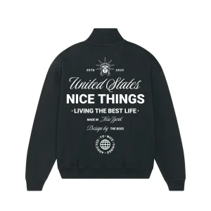 Sweat Col Trucker Noir – Nyc Héritage