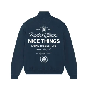 Sweat Col Trucker navy –  Nyc Héritage