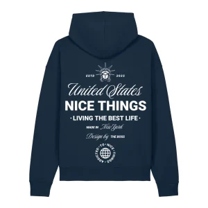 Sweat capuche oversize Navy Nyc Heritage