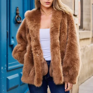 TEDDY - Manteau en fausse fourrure à capuche