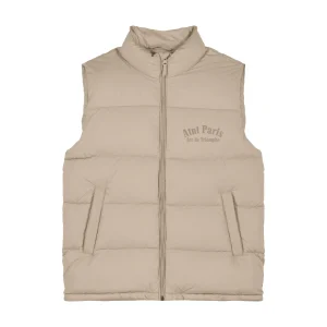 Veste doudoune Puffer sans manche oversize beige - Arc de Triomphe