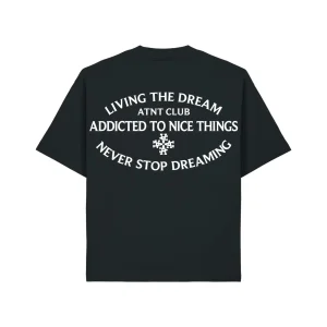 T-Shirt oversize noir Never Stop Dreaming