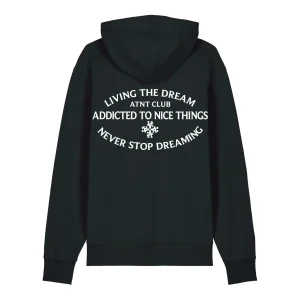 Sweat capuche Noir Never Stop Dreaming
