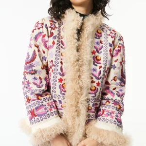 Veste en fourrure Huga - Beige