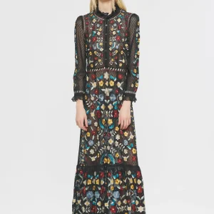Robe longue brodée Ariani