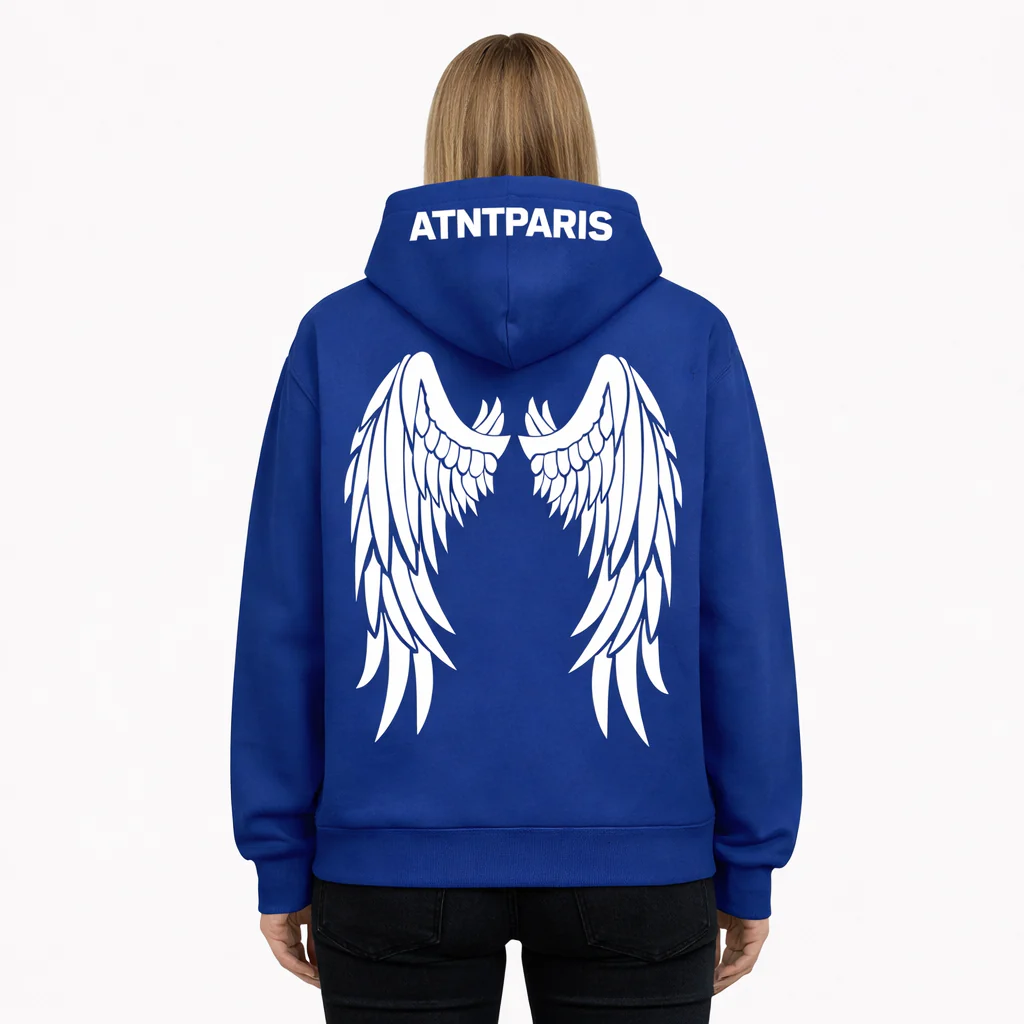 Sweat capuche Bleu Dark Angel – Image 2