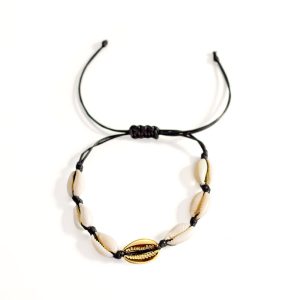 Bracelet Coquillage Or – Cordon Noir