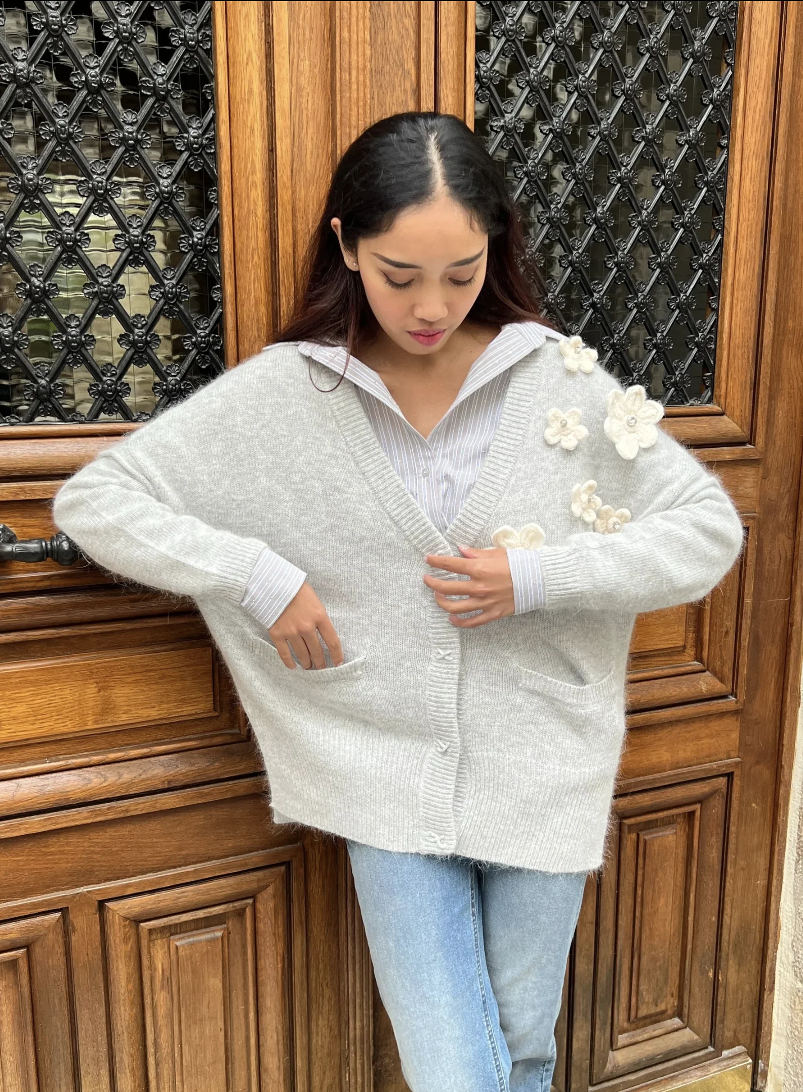 Cardigan Alienor Gris – Image 2