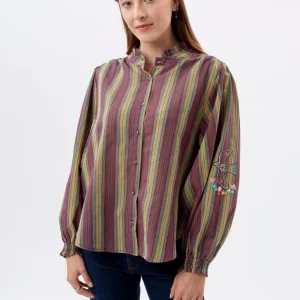 Chemise Joey Brodé Marine À Rayures Multicolore