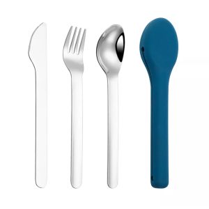 Couverts Réutilisables Inox – Bleu