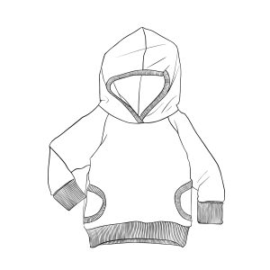 Hoodie évolutifConfection à la commandeTissu au choix