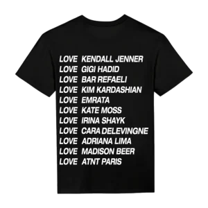 Tee Shirt Noir Unisexe Love