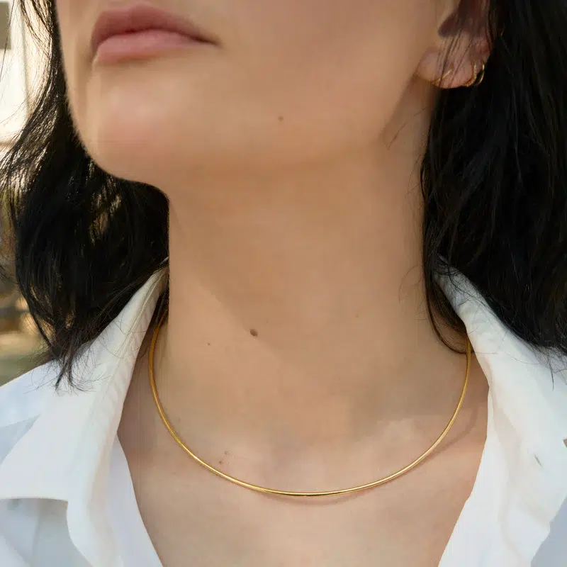 Collier Jonc de Cou 2.0 Vermeil Or | ALT PARIS
