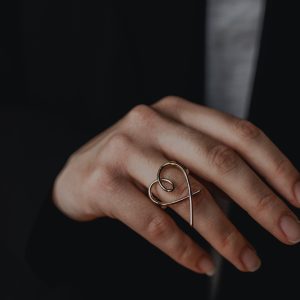 Bague coeur plaqué or – Julia