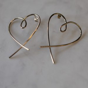 Boucles d&rsquo;oreilles coeur (moyen) – Julia