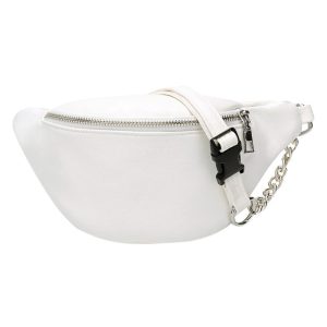 Sac Ceinture Cuir Femme Blanc ASHLEY