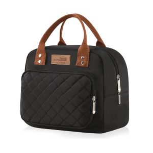 Lunch Bag Femme Matelassé Noir