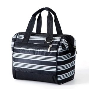 Sac Repas Rayé Noir et Blanc