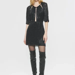 Robe courte à sequins Lune