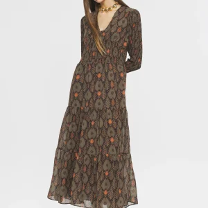 Robe longue imprimée Mani