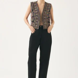 Gilet sans manches brodé à la main Neil