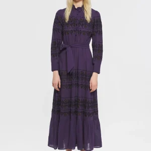 Robe longue brodée Nelly