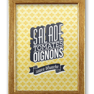 Cadre Salade Tomates Oignons