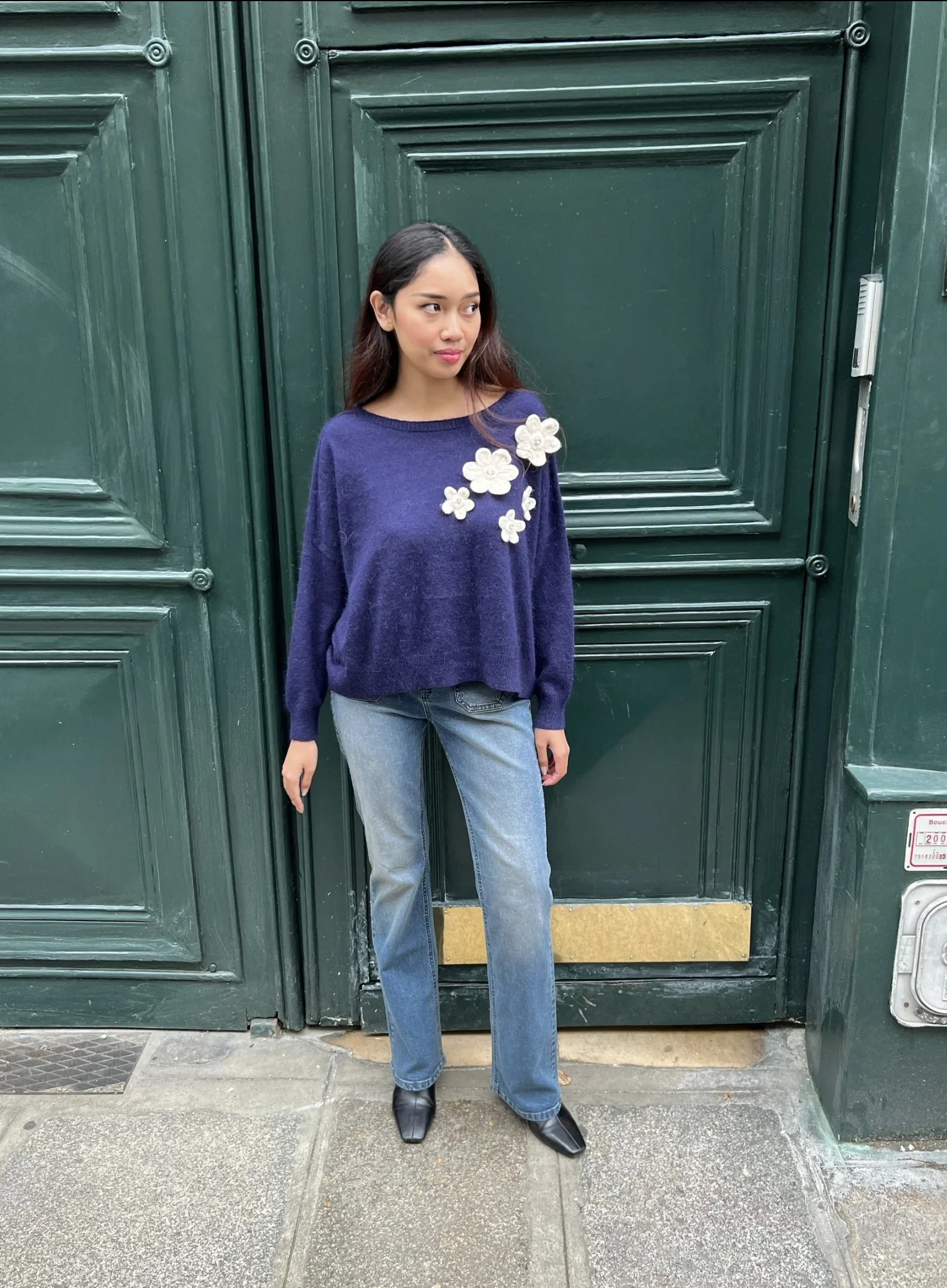 Pull Henry Denim Bleu – Image 3