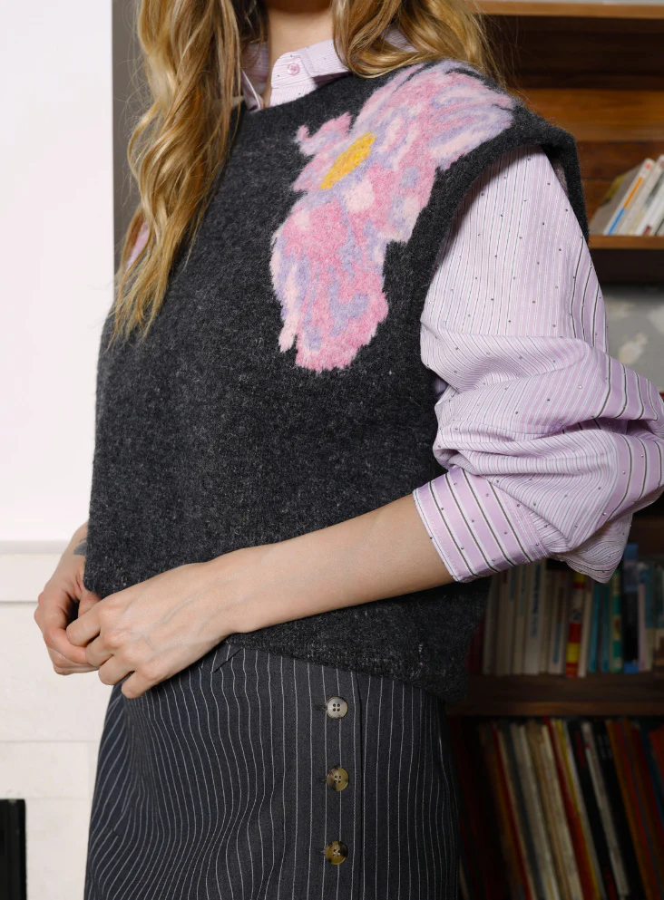 Pull Sans Manches Helsa Gris – Image 2