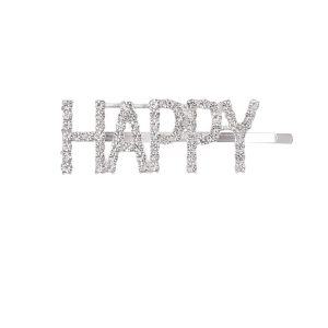 Barrette Strass « Happy »