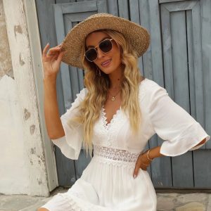 Robe Blanche Bohème – Harmony