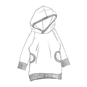 Robe hoodieConfection à la commandeTissu au choix