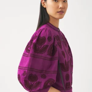 Chemisier avec broderie d'inspiration hongroise Rony