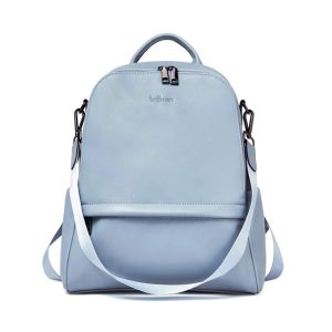 Sac à dos Antivol Femme Cuir Turquoise – MENCIA
