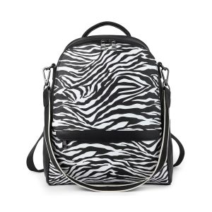 Sac à dos Antivol Femme Cuir Zèbre – MENCIA