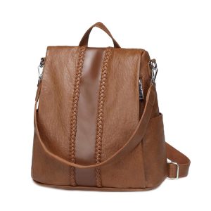 Sac Antivol Bandoulière Cuir Marron – CARLA