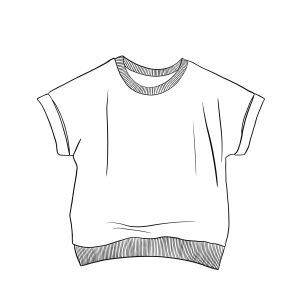 Sweat Billie manches courtesConfection à la commandeTissu au choix