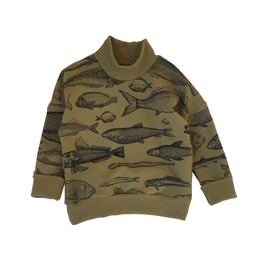 Sweat Col Montant Fish Study