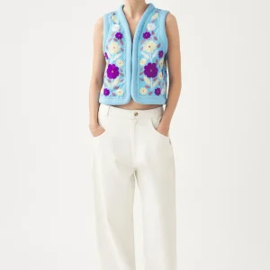 Gilet sans manches brodé Tady