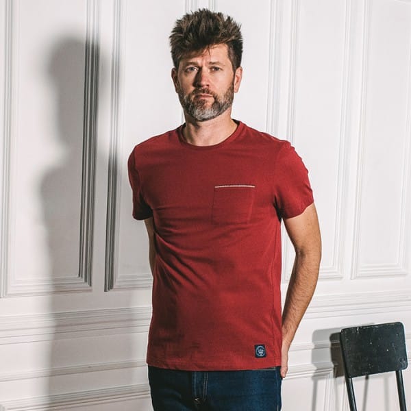 T-shirt Edmond bordeaux – Image 2