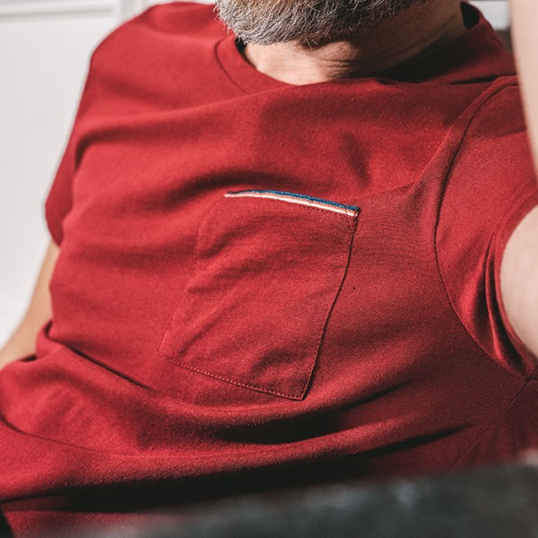 T-shirt Edmond bordeaux