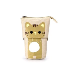 Trousse Pop Up Rétractable Chat Beige